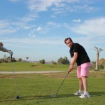 Pierre Bellemare et Patrice Romedenne au golf d'Agadir